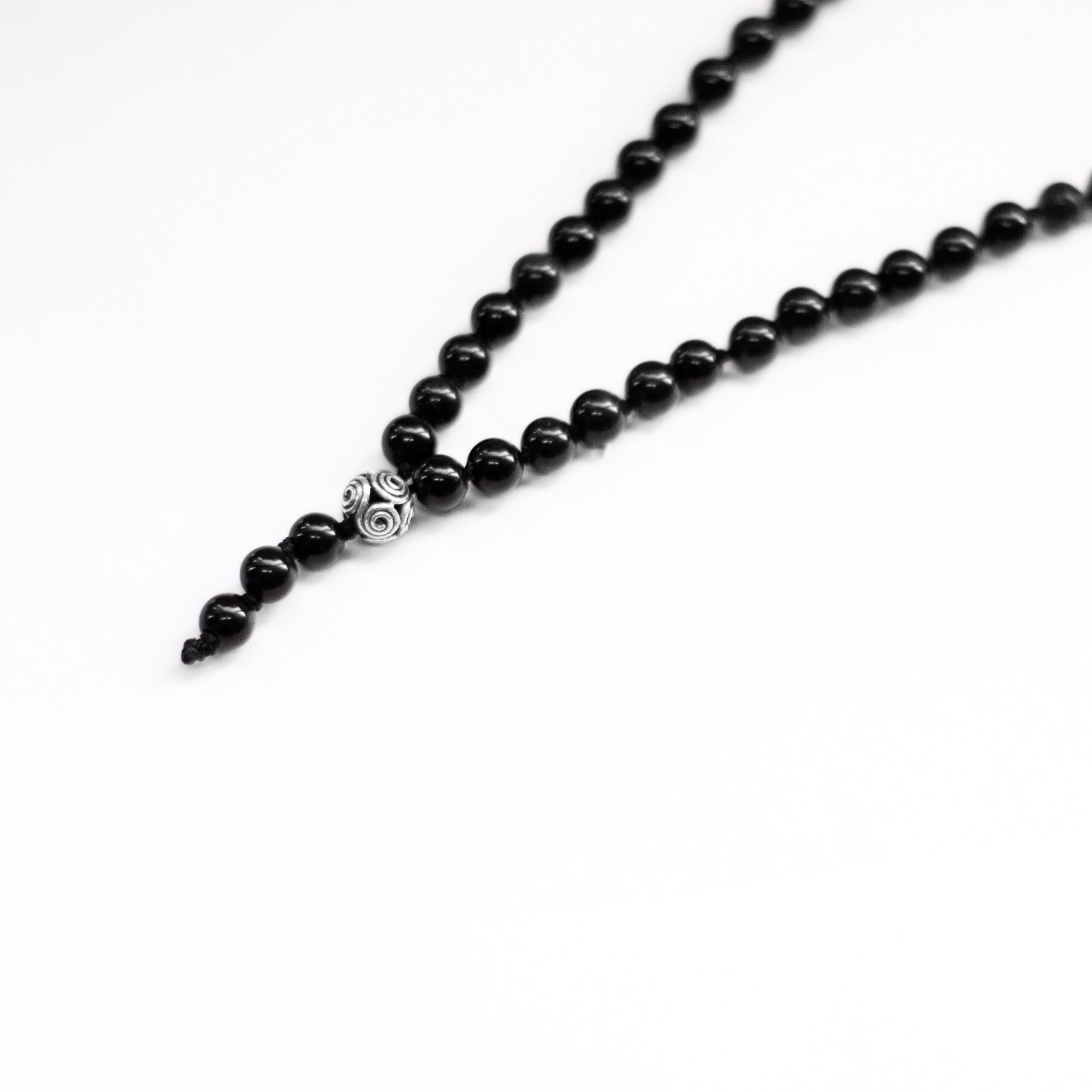 Black Tourmaline 4mm Faceted Round Necklace with Sterling Silver Trigg –  Beads of Paradise